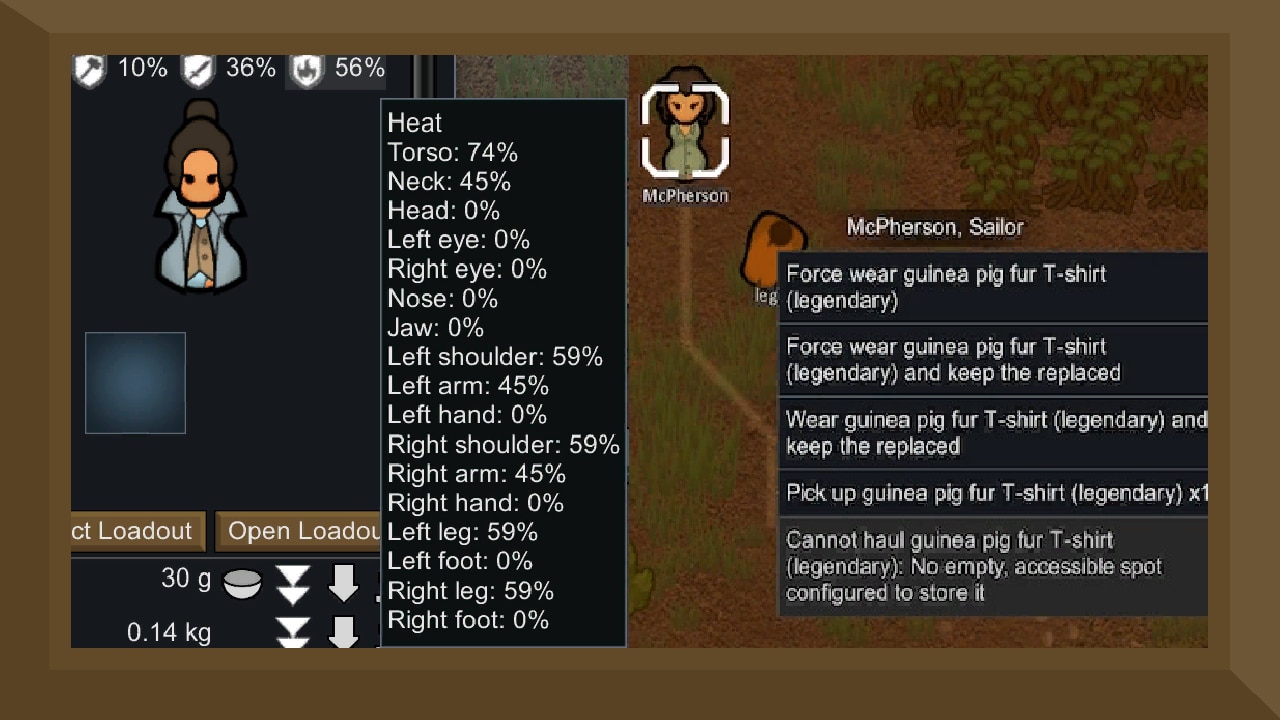 Awesome Inventory loadout UI for RimWorld